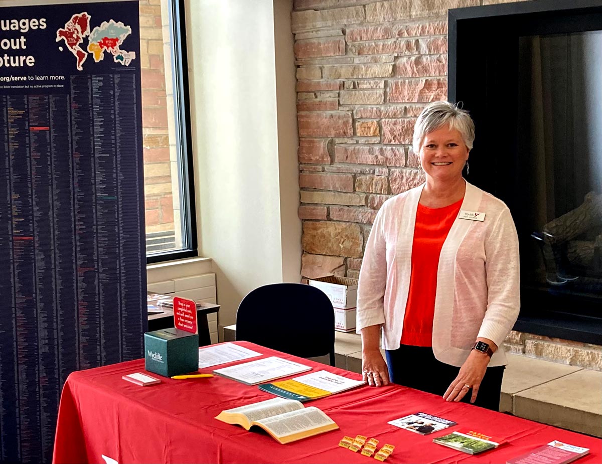 Judy visiting Colorado Christian University in 2023